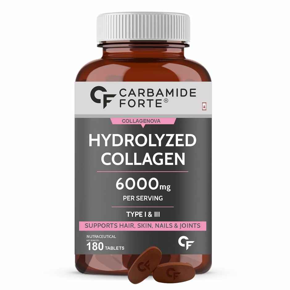 Carbamide Forte Collagen Supplements Collagen tablet For Women & Men Type I & III Hydrolyzed Peptide
