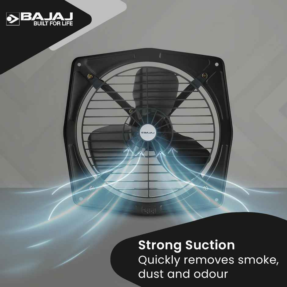 Bajaj Bahar Exhaust Fan, 300mm, Metallic Grey