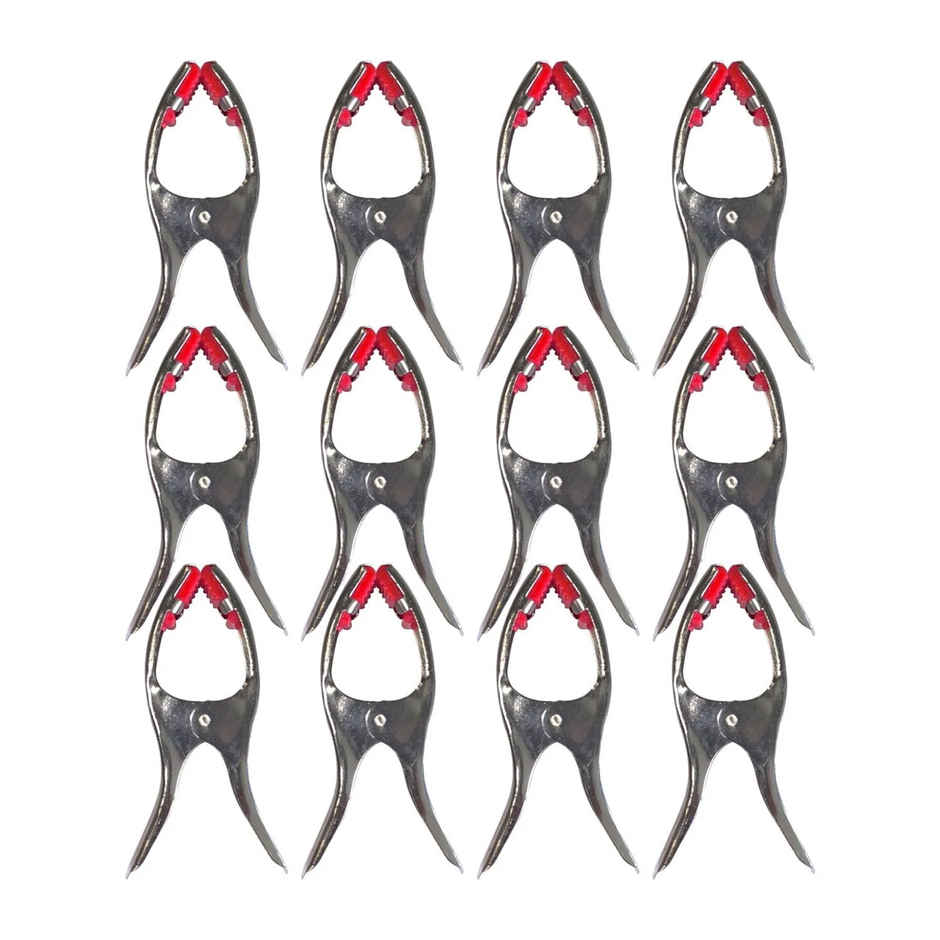 HAZEL Stainless Steel Cloth Drying Clips - Set of 12 Durable Clothespins