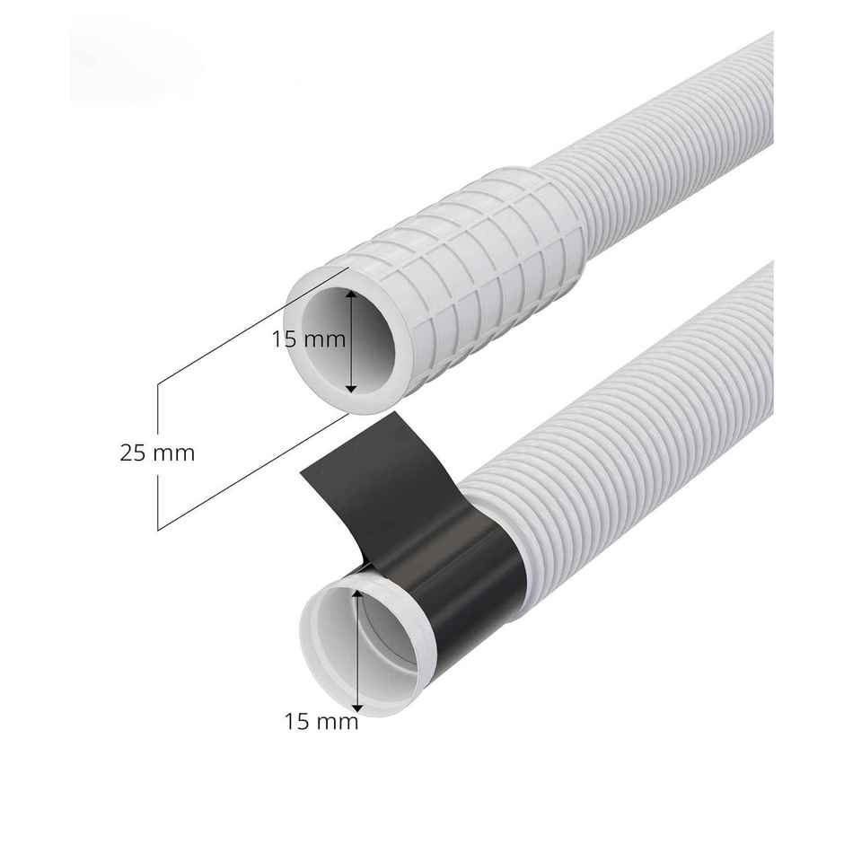 Daluci Washing Machine Outlet Pipe | Hose for Semi-Automatic Machines | White - 2 m
