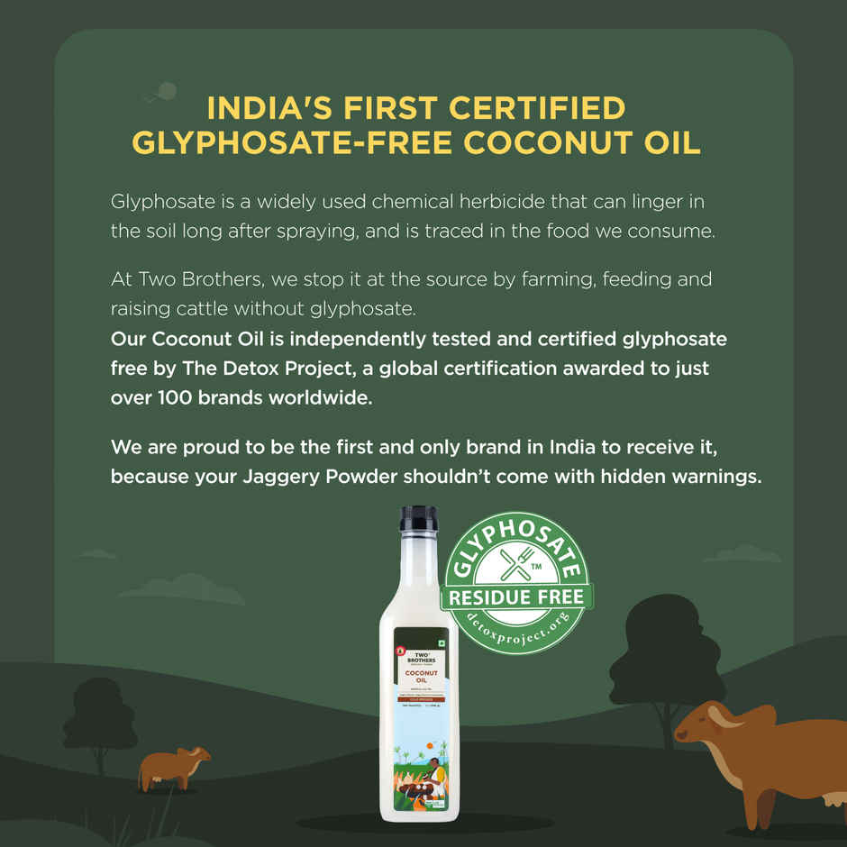 Two Brothers Coconut Wood Pressed Oil Single-Filtered | Plastic Bottle