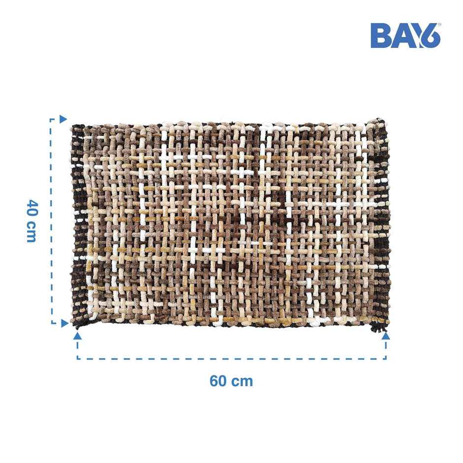 BAY6 Microfibre Weave Doormat - Brown - 40 x 60 cm