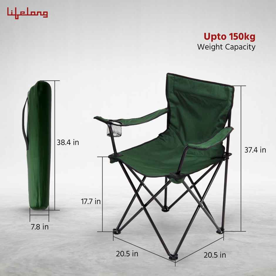 Lifelong Folding Chair | Portable | Easy to Carry | For Travelling and Outdoor/Indoor Use