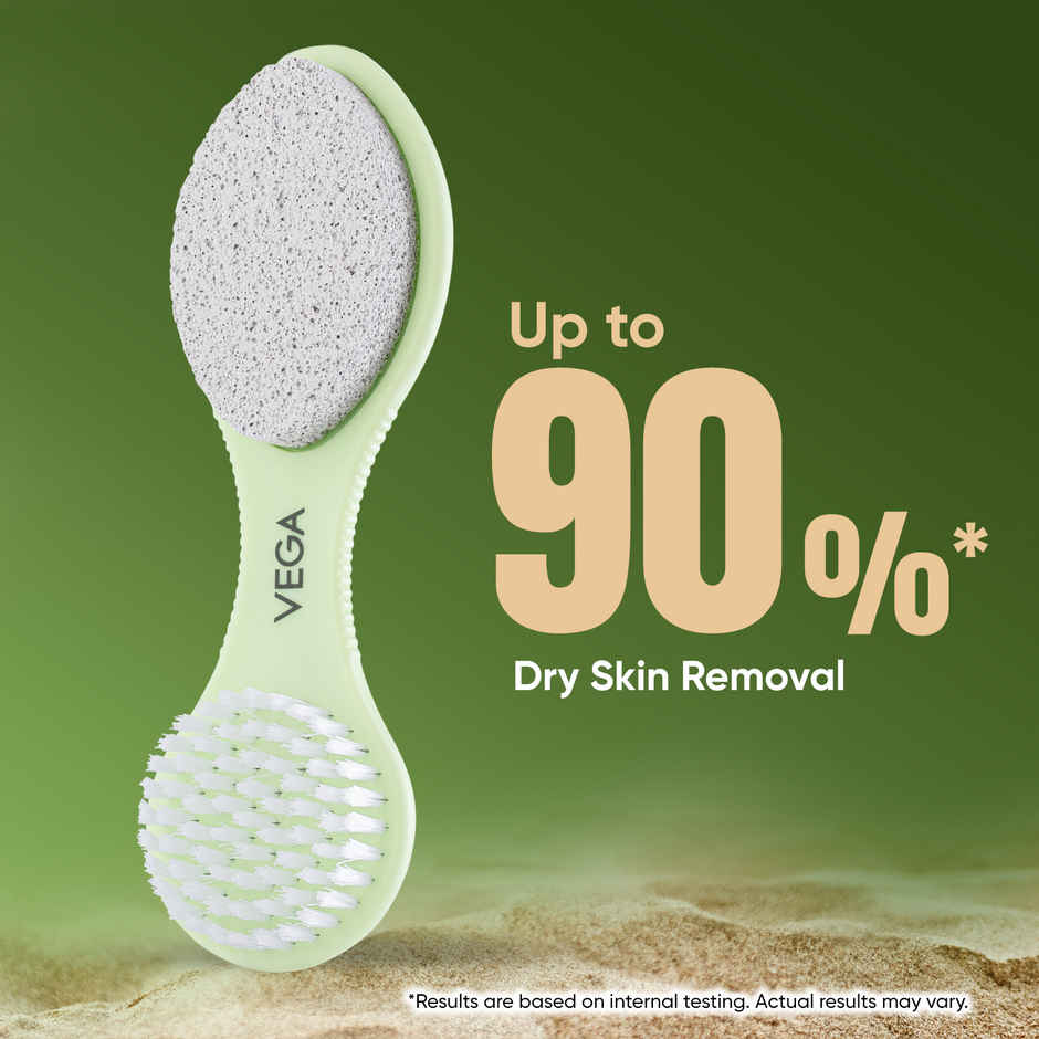VEGA 3 In 1 Pedicure Brush Kit Tool For Cleanse Scrub & File Dead Skin | Pd-20