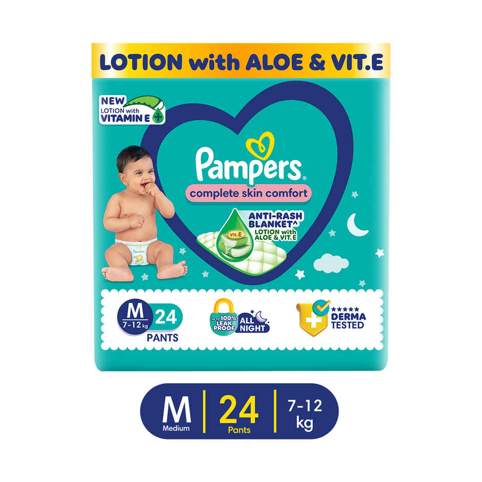 Pampers All Round Protection Baby Diapers | Pant Style | M | 24 pcs