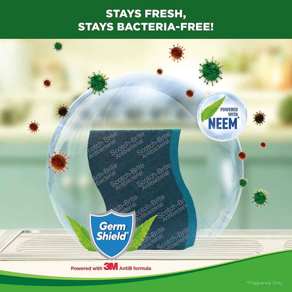 Scotch-Brite Anti Bacterial Scrub pad 3s pack