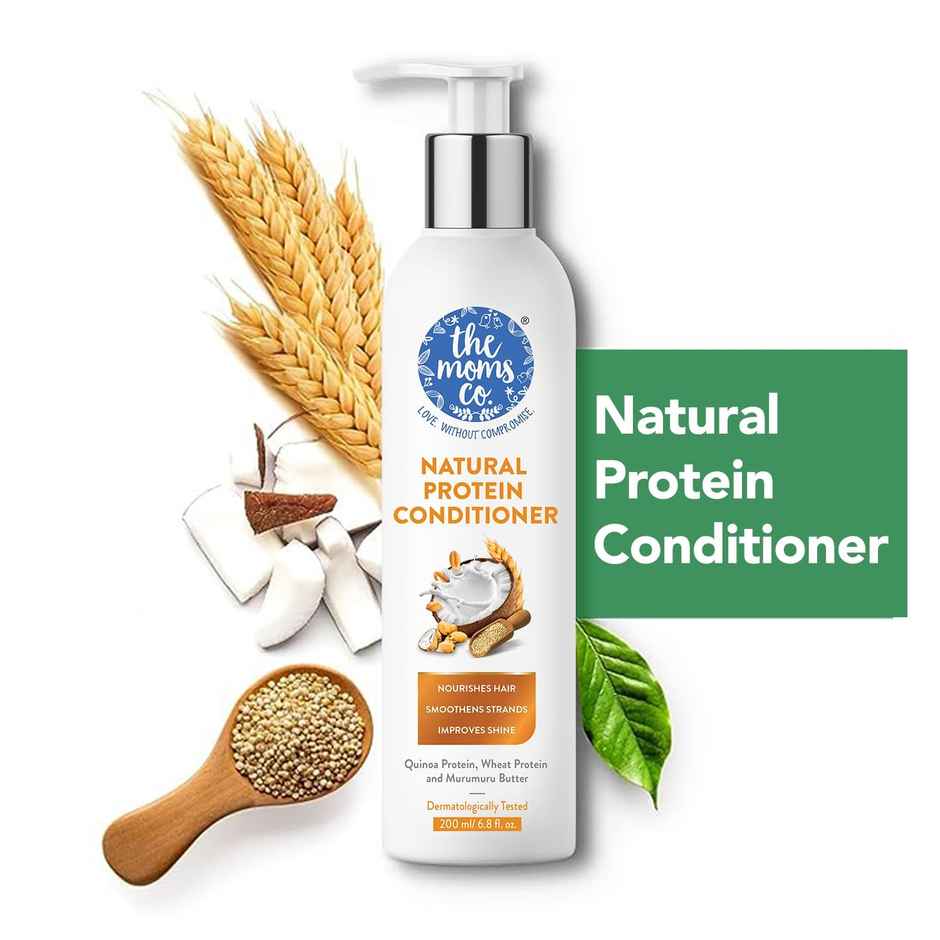 The Moms Co. Natural Protein Conditioner With Wheat & Silk Proteins Argan Oils Murumuru Seed Butter
