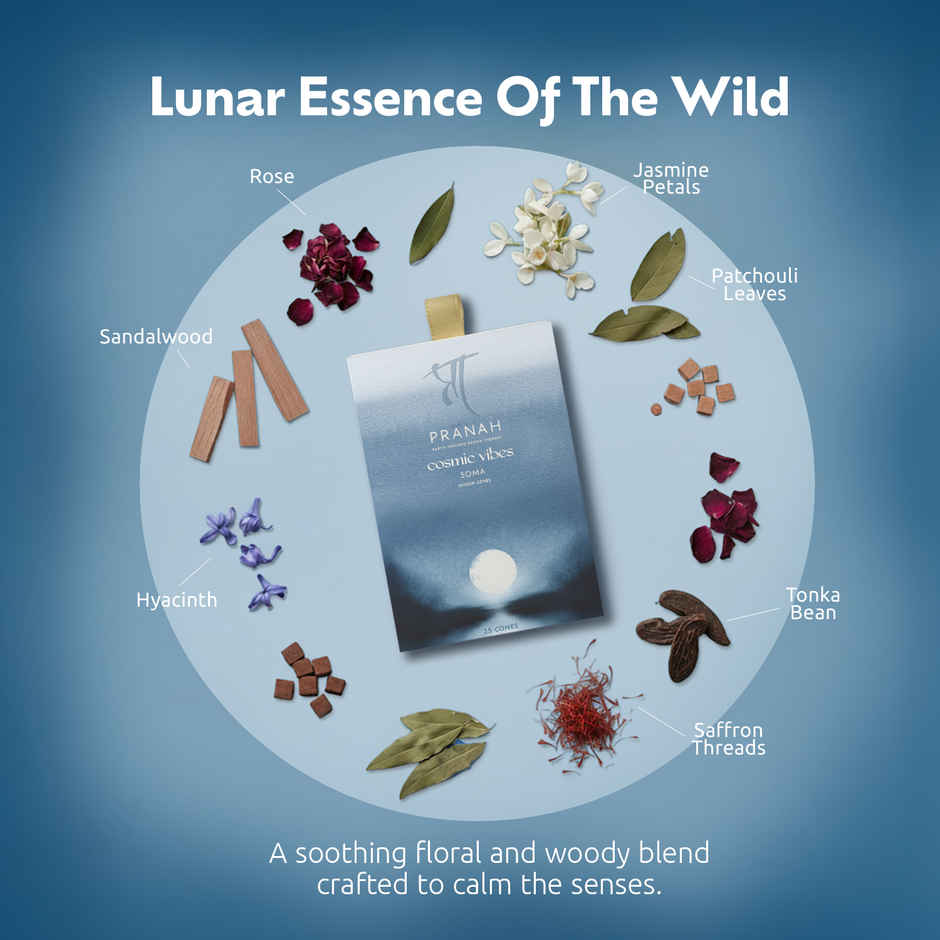 Pranah Cosmic Vibes | Soma | Incense Cones | 25 Cones