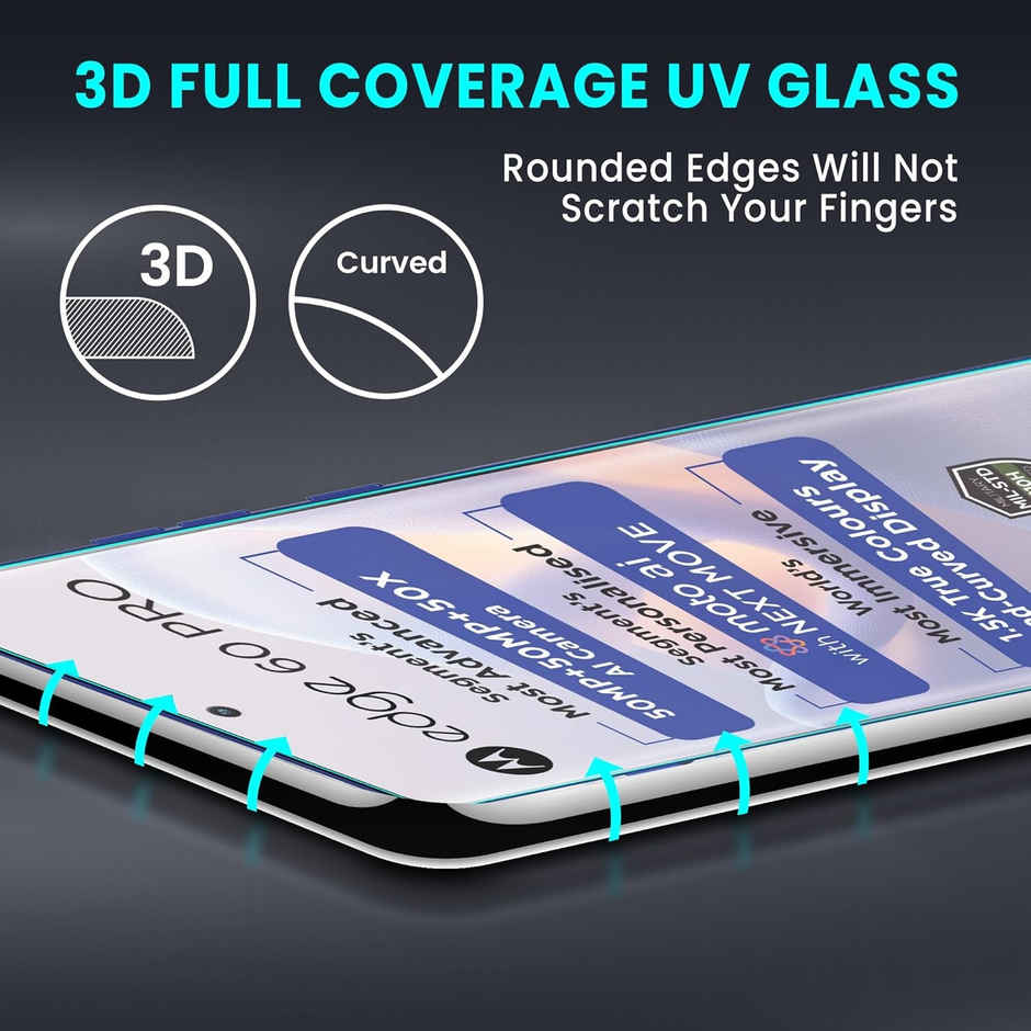 Artistque Tempered Glass for Motorola Moto Edge 60 Pro Screen Protector Guard