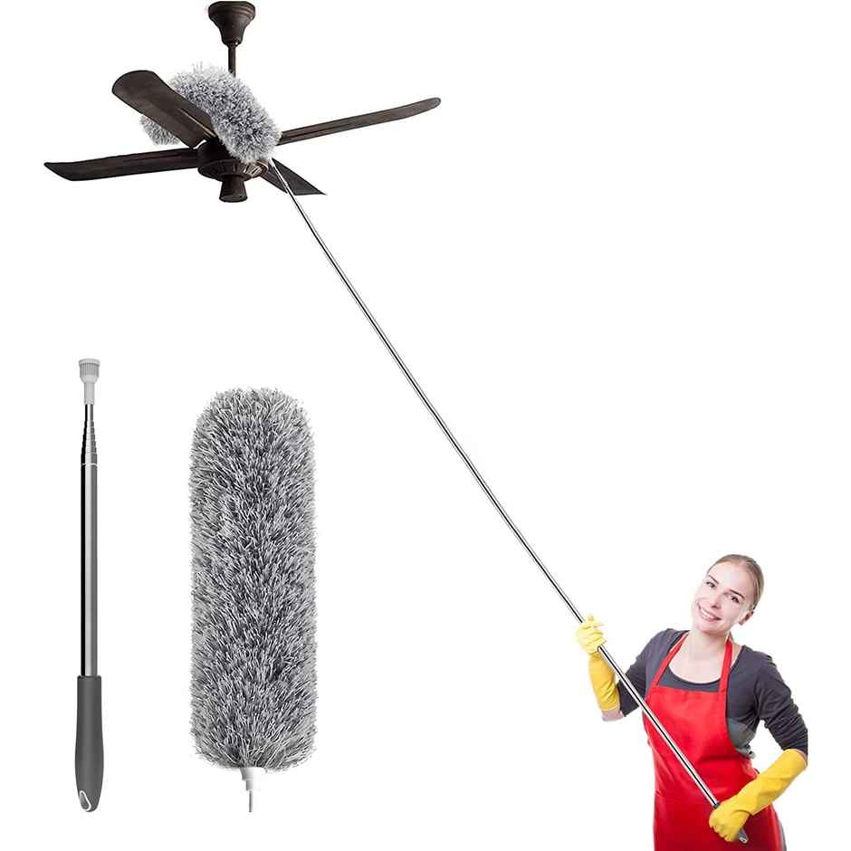 Perpetual Extendable Feather Duster | Microfiber Cleaning Tool for Ceiling & Furniture