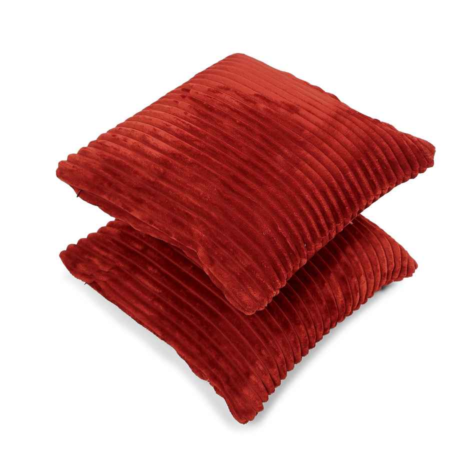 Status Ribbed Memory Foam Cushion 40 x 40 Cm - Red