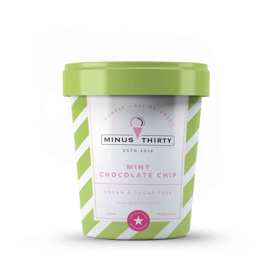 MINUS THIRTY Mint Chocolate Chip Vegan & Sugar Free