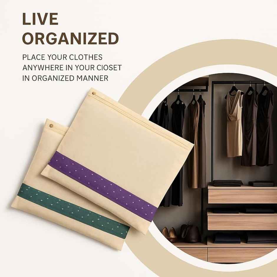 Zedak Cotton Cloth Organizer | Beige