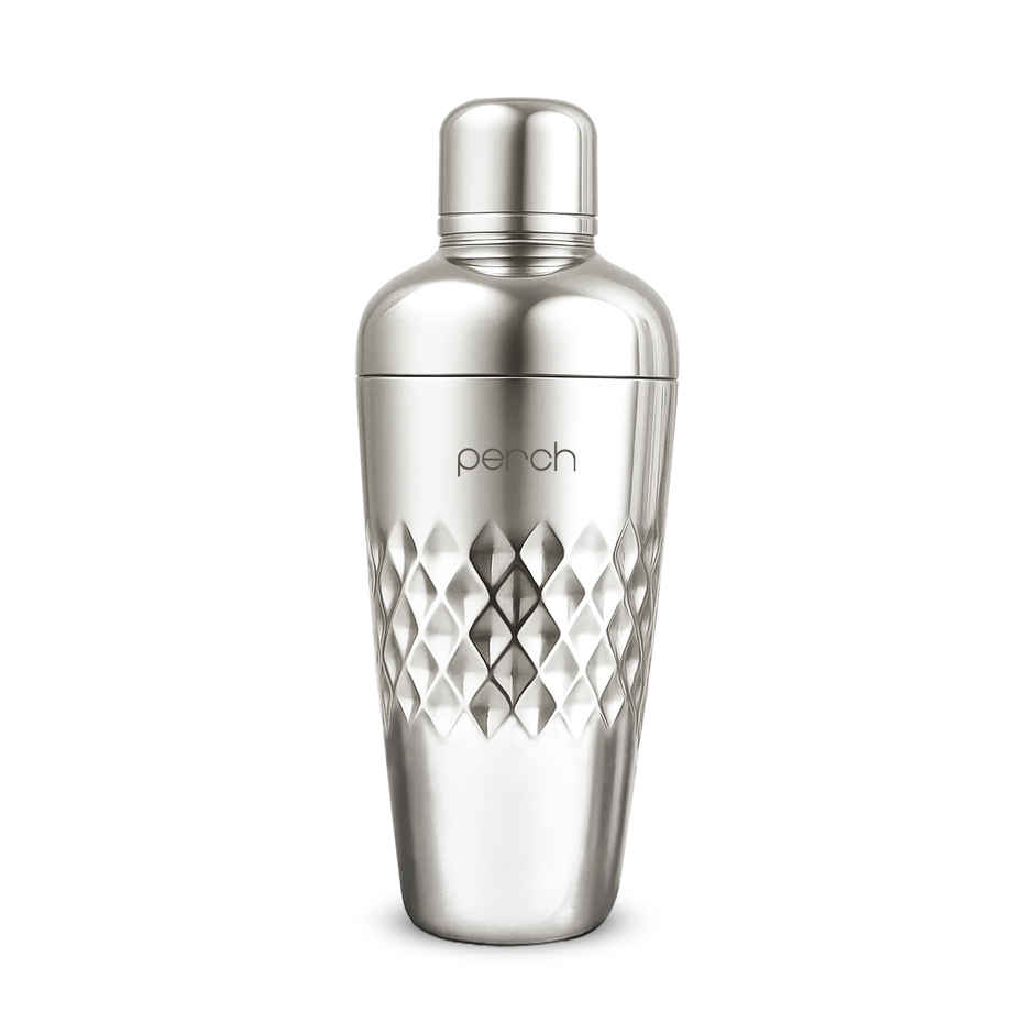 Perch Diamond Belly Cocktail Shaker | 750 ml | Stainless Steel | Silver