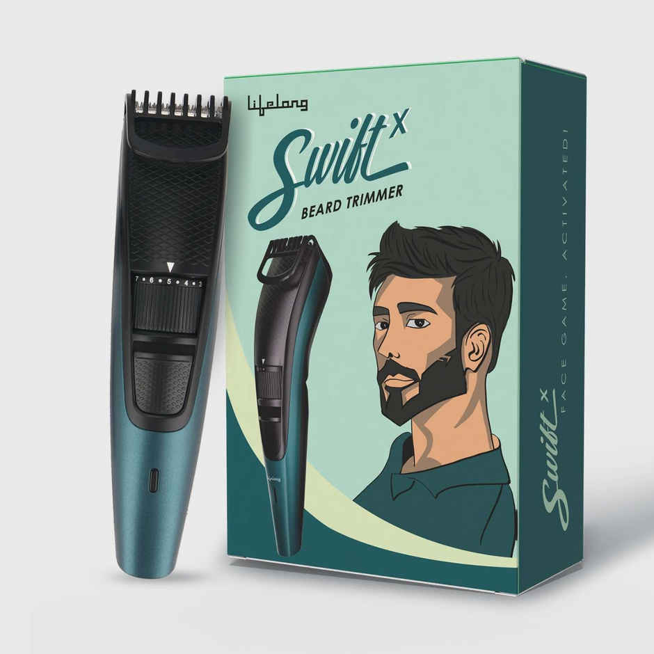 Lifelong Swift X Beard Trimmer for Men,  0.5 10mm Trim, 20 Settings,  Type C Charger, 1Hr Runtime