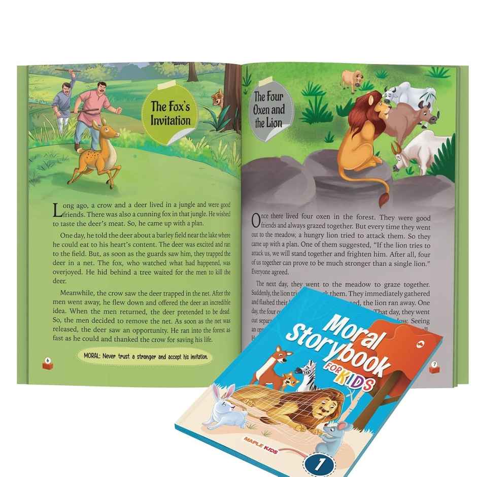 Moral Story Book for Kids (Illustrated) - 30 English Short Stories - Book 1