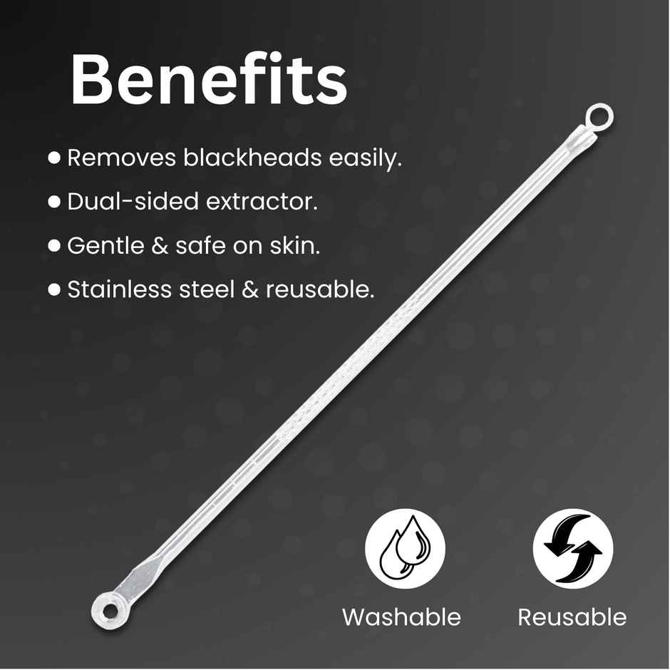 Midazzle Stainless Steel Blackhead & Whitehead Remover Face Care Tool | MIBR3301