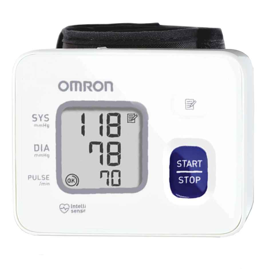 Omron HEM-6161 Wrist BP Monitor White