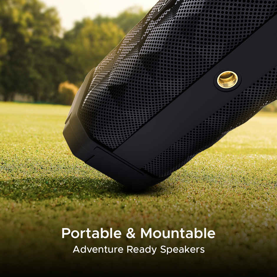 boAt Stone 650 BT Speaker w/ 10W Sound, 7H Playtime, IPX5 & Integrated Controls (Charcoal Black)