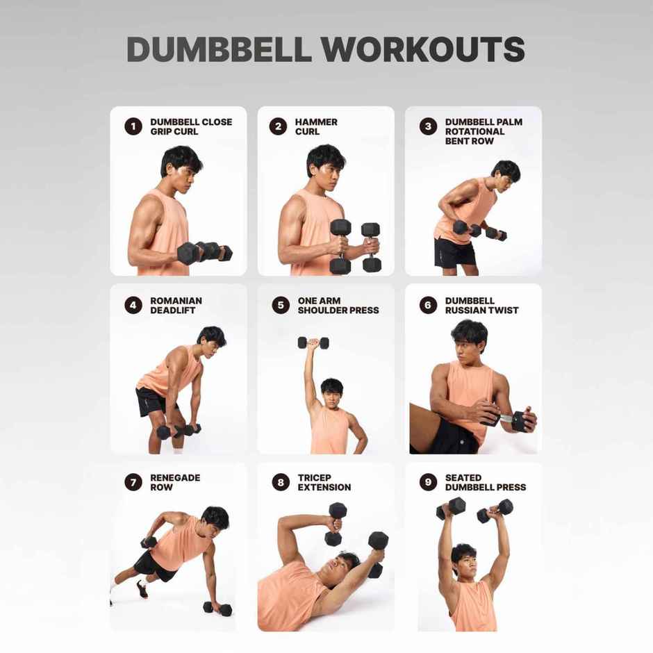 Cult Hex Dumbbell Set (2.5 kg X 2) | Black
