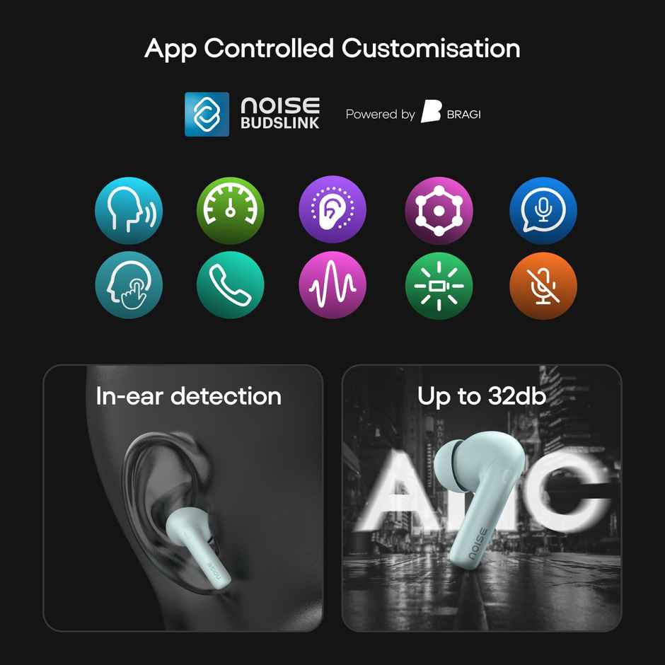 Noise Air Buds 6 Truly Wireless Bluetooth Earbuds - Charcoal Black