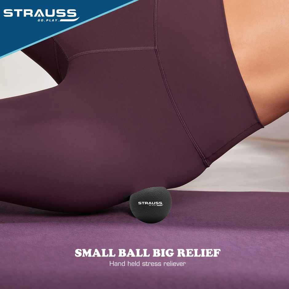 Strauss Yoga Massage Ball, (Black)
