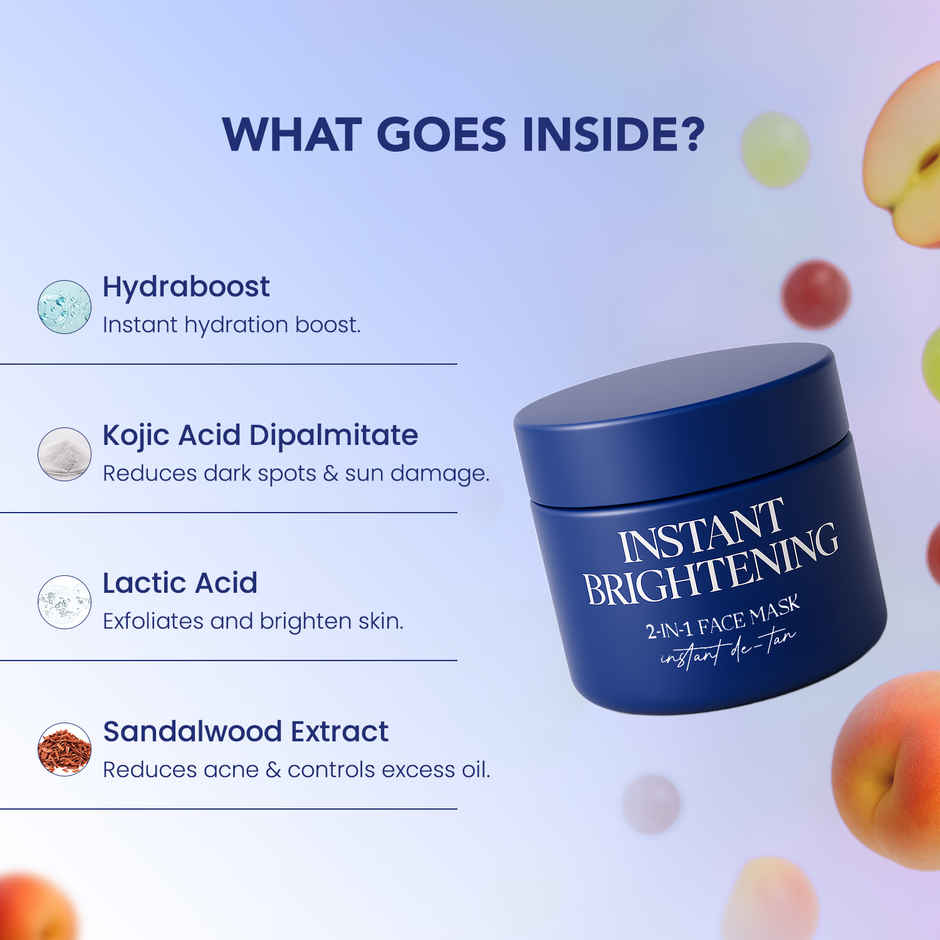 BELLAVITA Instant Brightening 2-in-1 Face Mask | Instant Tan Removal