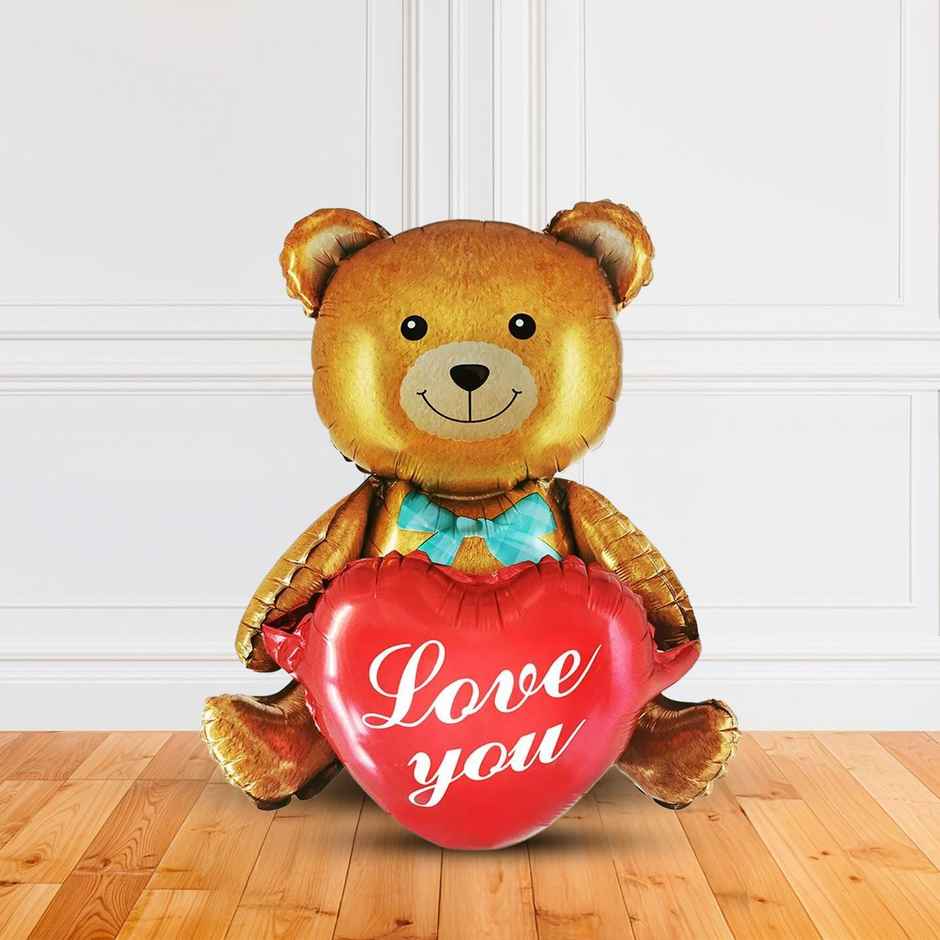 Red Teddy Foil Balloon | Party Propz