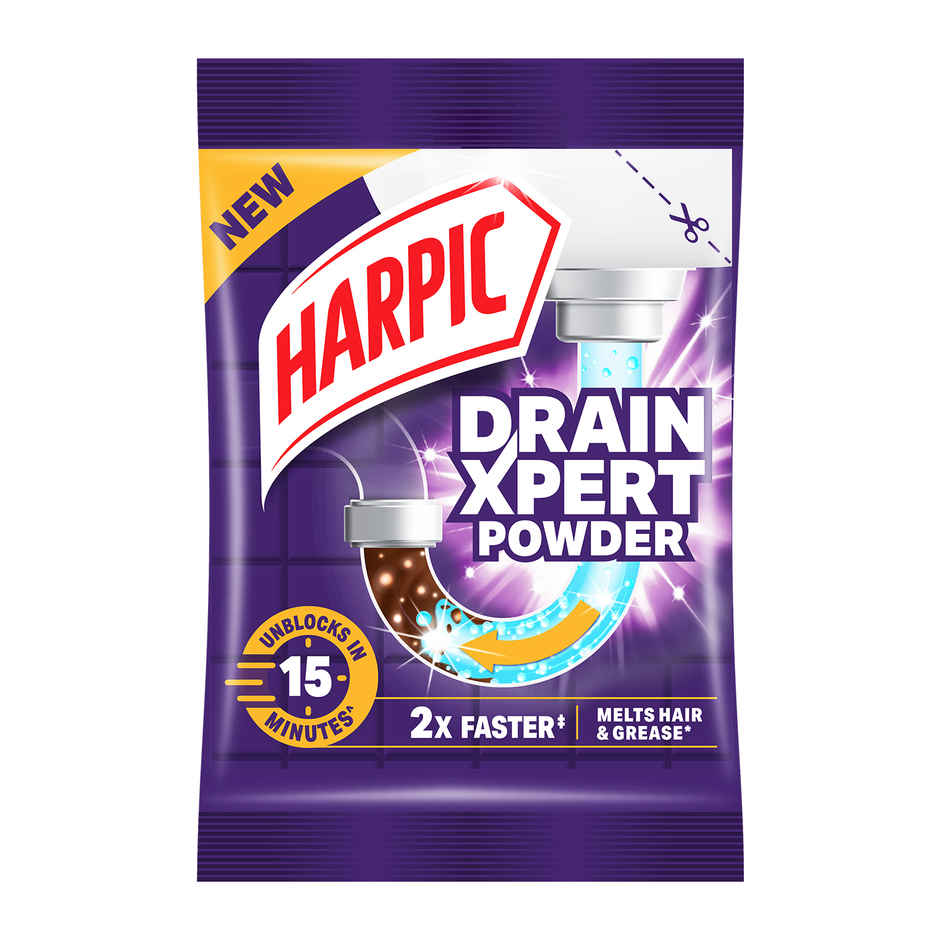 Harpic Drain Cleaner Powder | Sink & Pipe Cleaner For Drainage Block