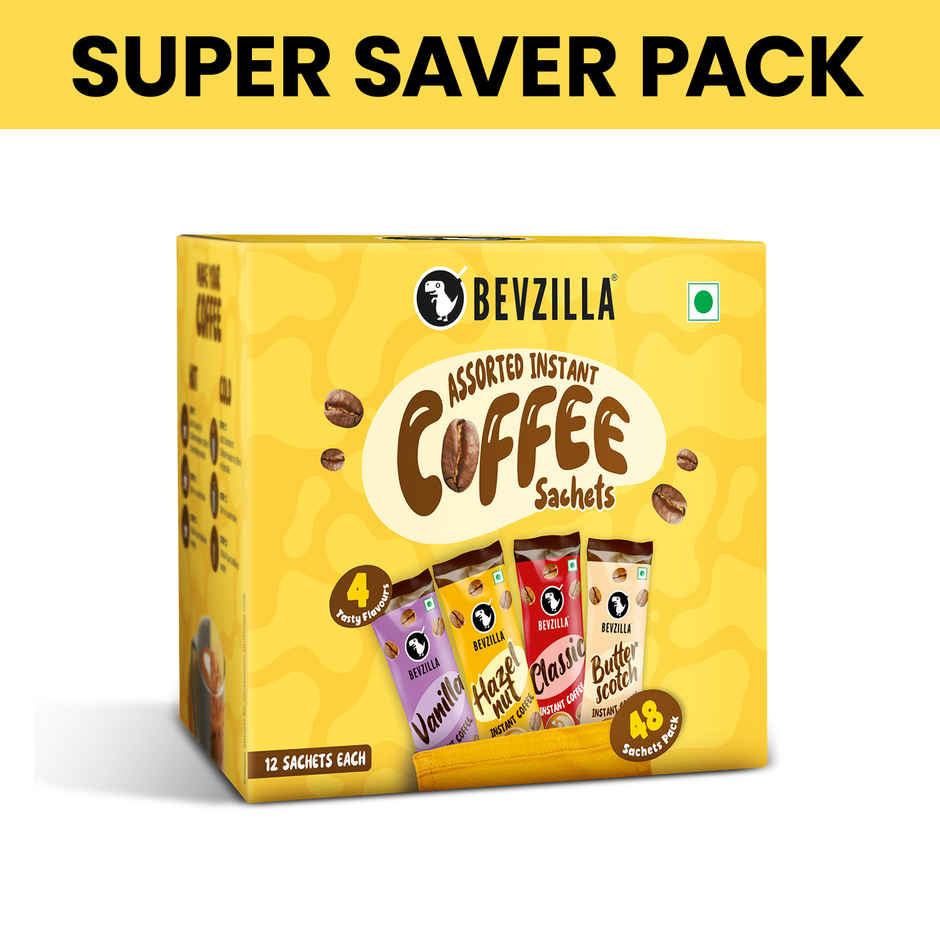 Bevzilla Assorted Flavoured Instant Coffee Powder Sachets