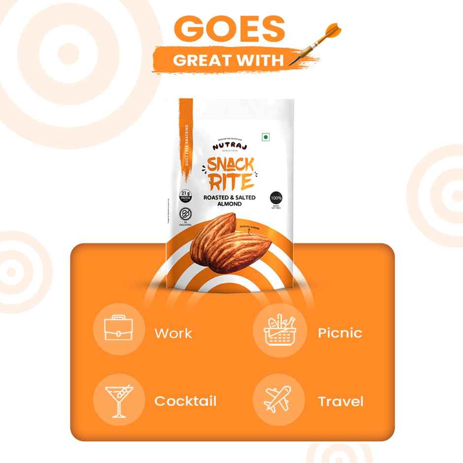 Nutraj Snackrite Roasted & Salted Almond/Badam