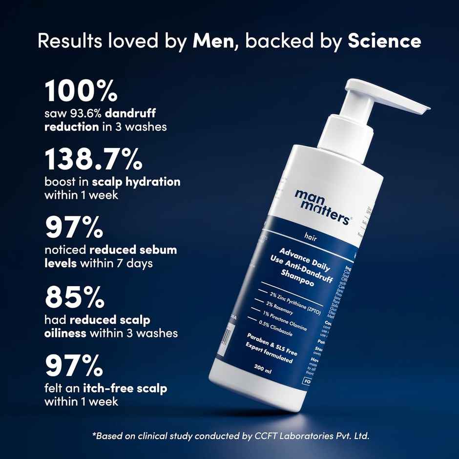 Man Matters Advanced Daily Use Anti Dandruff Shampoo for Men
