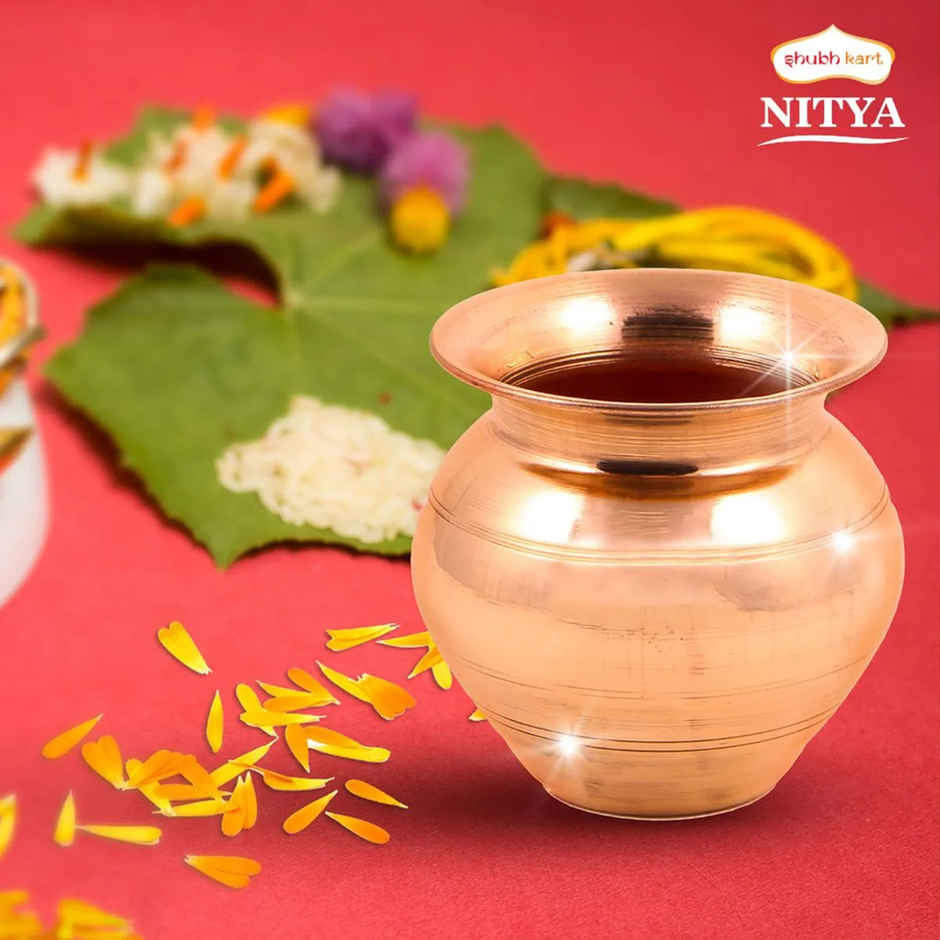 Nitya Copper Kalash For Pooja | 300 Ml | Shubhkart