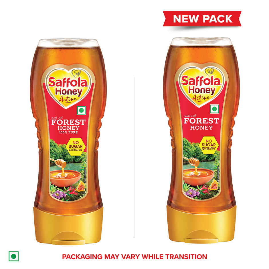 Saffola Honey Active, Made with Forest Honey, Pure Honey, No sugar adulteration