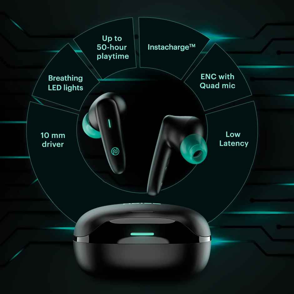 Noise Buds Vs402 Bluetooth Headset (Neon Black)
