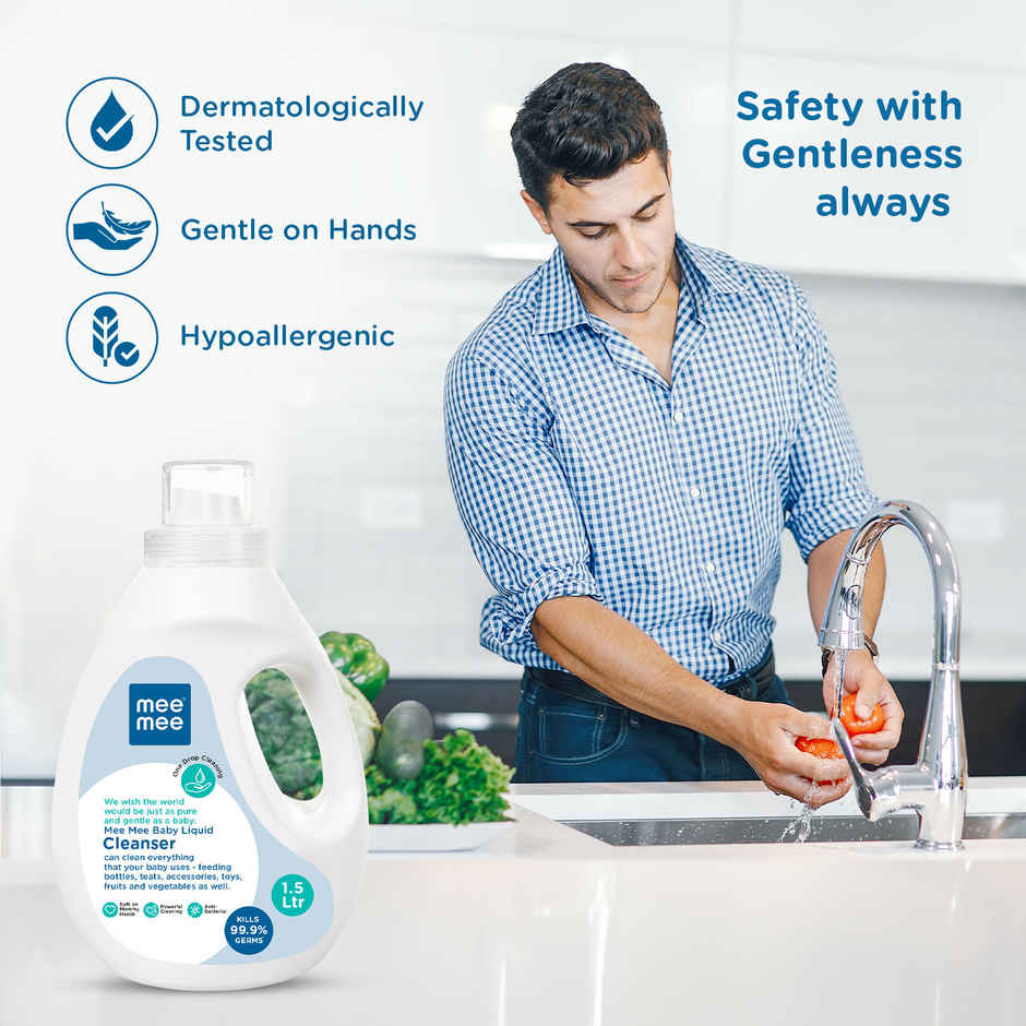 Mee Mee Baby Liquid Cleanser for Bottles | Nipples | Accessories | Toys | Fruits & Vegetables