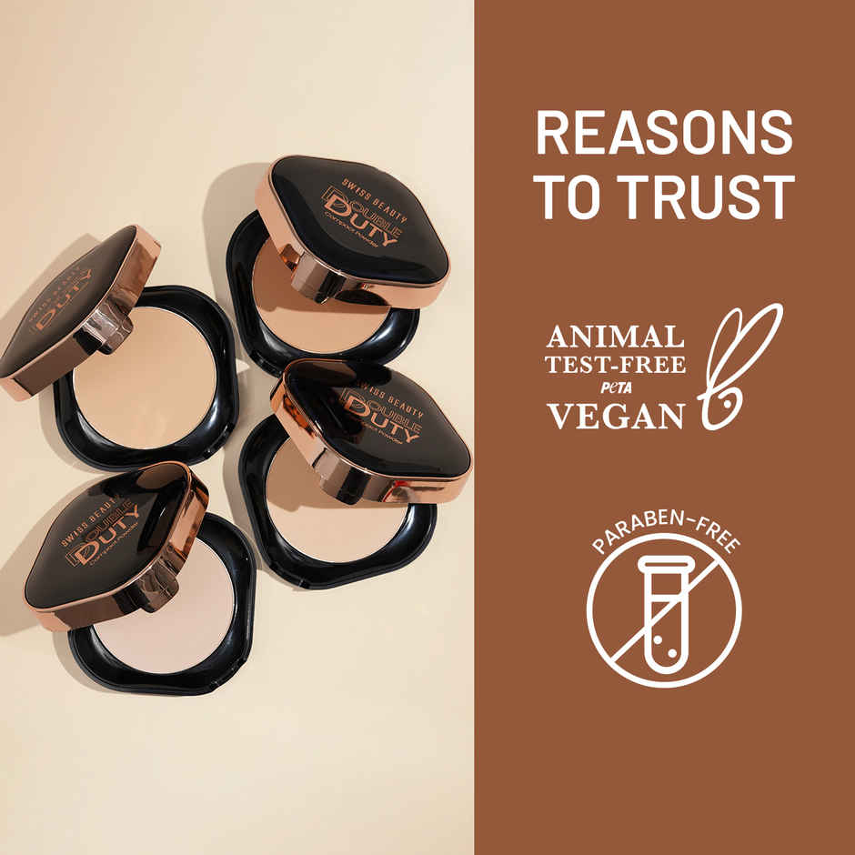 Swiss Beauty Double Duty Compact Powder - 04 Amber Dusk & Radiant Dusk