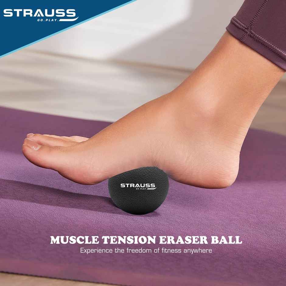 Strauss Yoga Massage Ball, (Black)