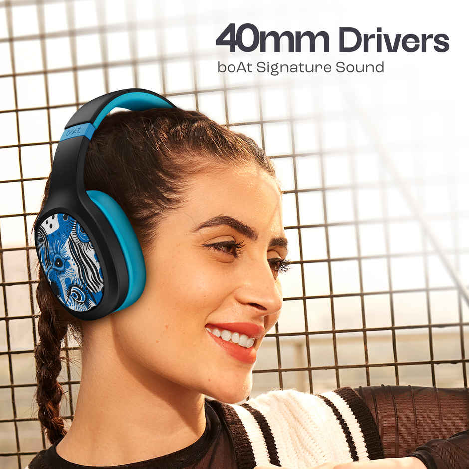 boAt Rockerz 460 Over Ear BT Headphones with 30H Playtime, 40Mm Drivers (Mystic Waves)