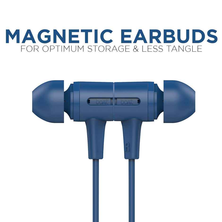 boAt Bassheads 102 in Ear Wired Earphones with Mic, 3.5mm Audio Jack - Jazzy Blue