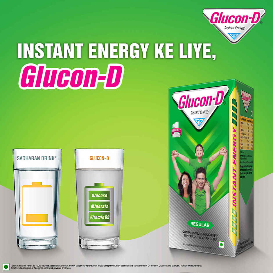 Glucon-D Regular with 3 Benefits of Energy, Recovery, and Immunity