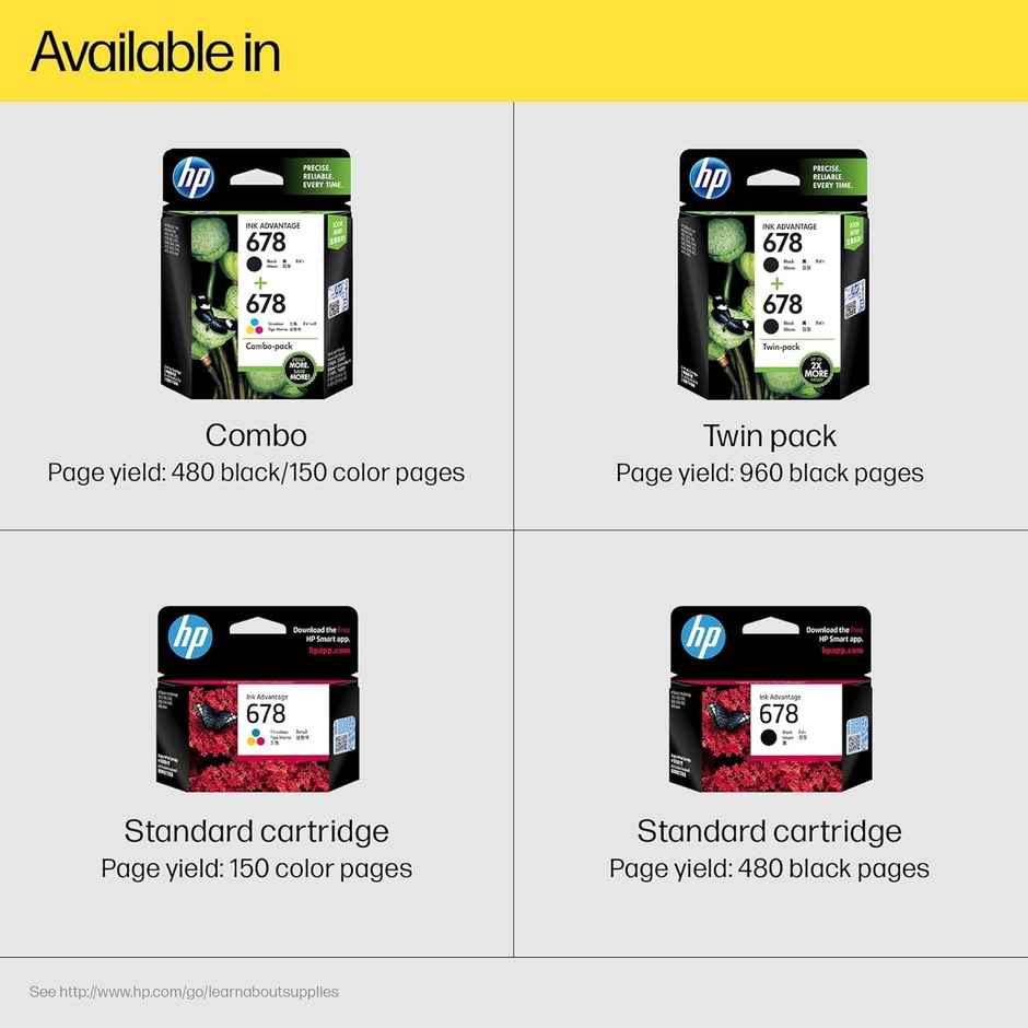HP 678 Black Ink Cartridge