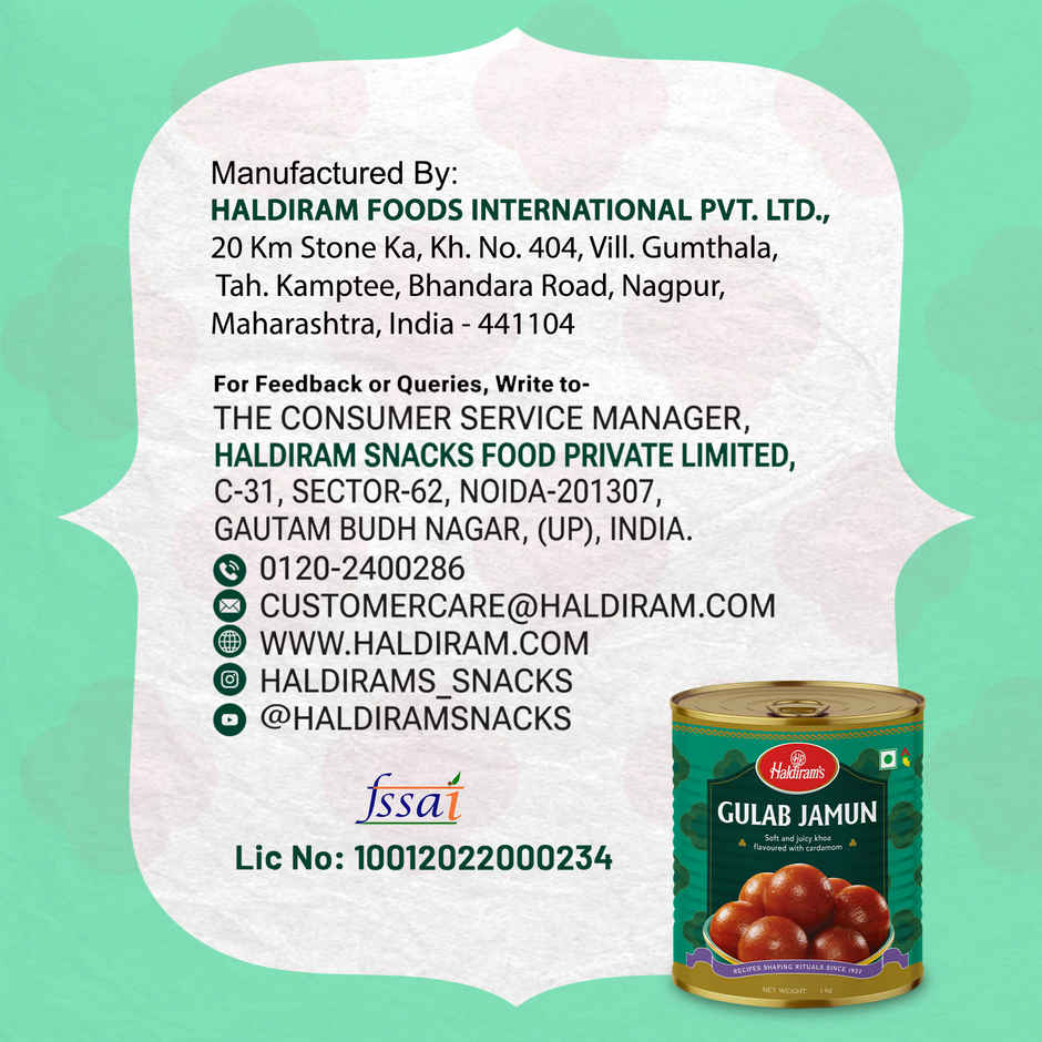 Haldiram's Gulab Jamun | Authentic Indian Sweet