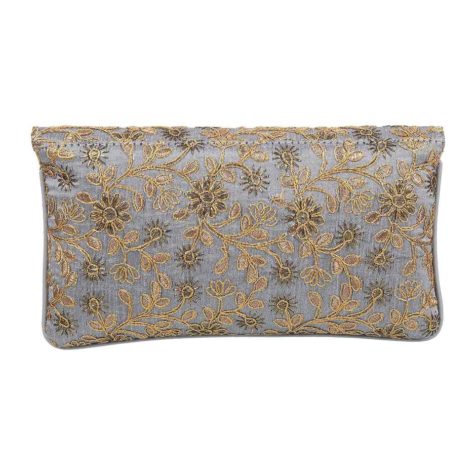 Metro Women's Fabric Clutch | Gun Metal - One Size