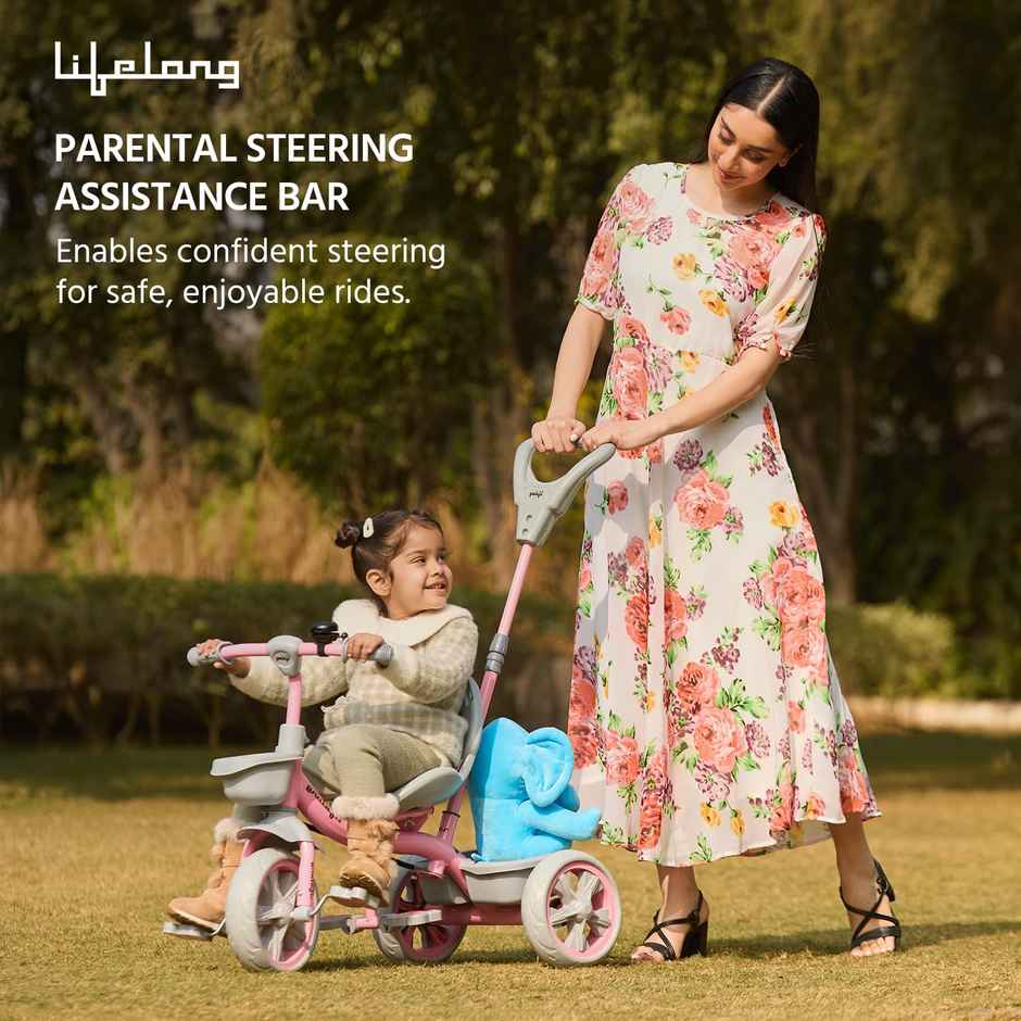 Lifelong 2 In 1 Tricycles For Kids Age Group 2-5 Years Parental Control Tricycle LLKPCTC04
