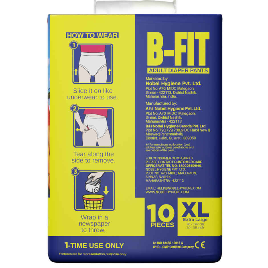 B-FIT Adult Diaper Pant (XL, 30-56") Style