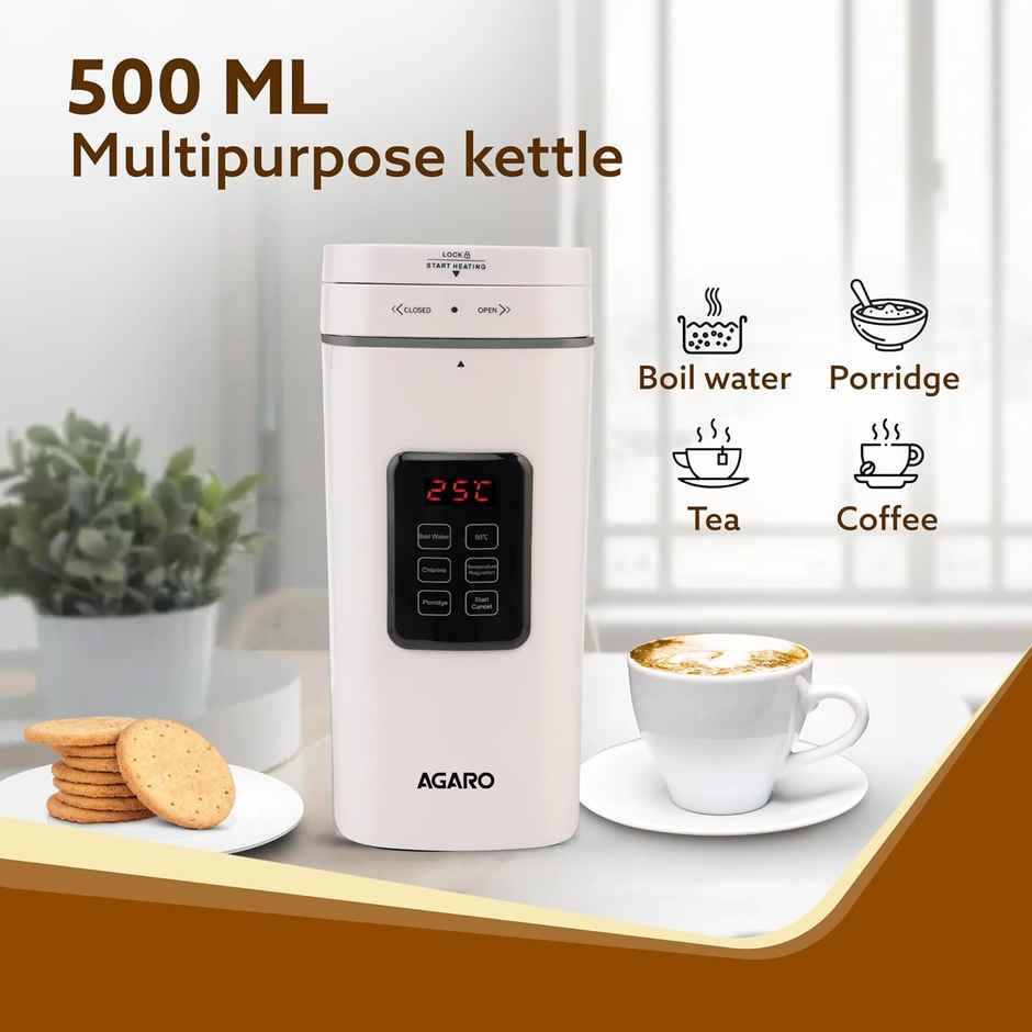Agaro Delite Portable Electric Kettle, 500 Ml