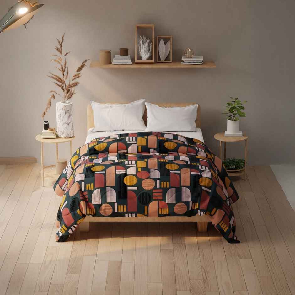 Kopa Super Soft Microfiber Double Comforter for All Weather | Double Size, Geometric | Polka Dot