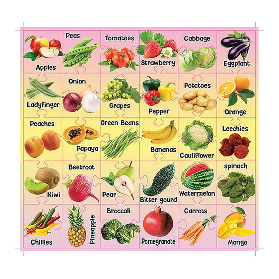 Sterling 2 In 1 Puzzle - Fruits & Vegetables