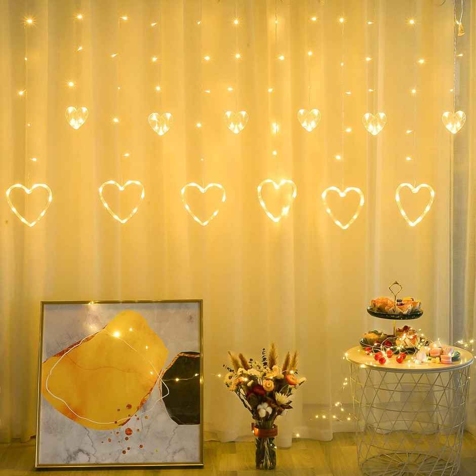 Heart Curtain String Light | Bright Storey